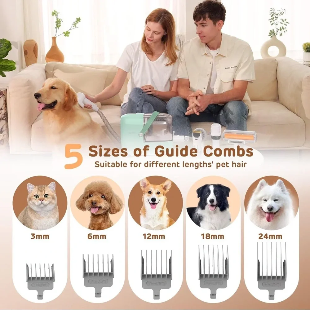 All-In-One Pet Grooming Vacuum and Grooming Kit